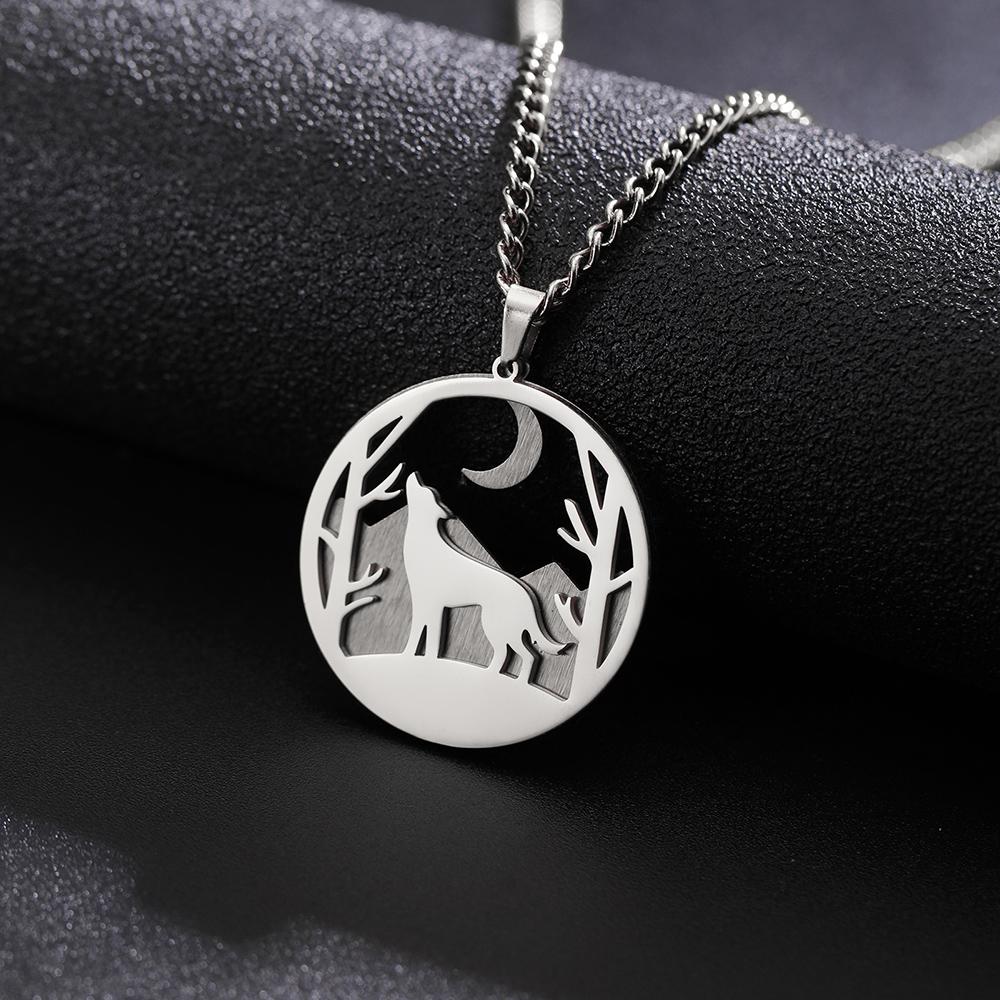 LIKGREAT Elk Wolf Bear Necklace for Women Men Teen Stainless Steel Forest Animal Snowflake Moon Pendant Jewelry Birthday Gifts
LIKGREAT Elk Wolf Bear Necklace for Women Men Teen Stainless Steel Forest Animal Snowflake Moon Pendant Jewelry Birthday Gifts