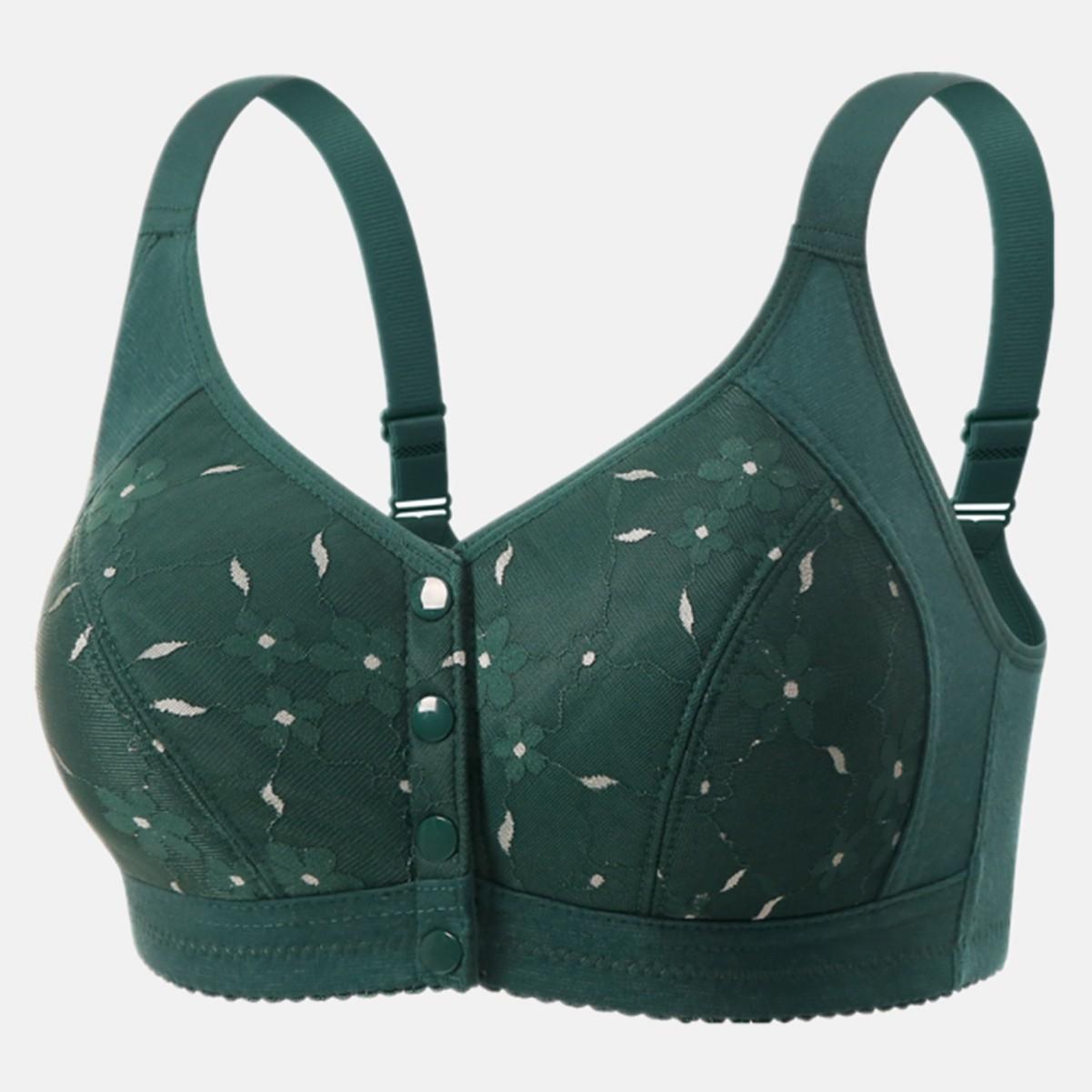 Floral Lace Front Closure Wireless Bra S зелений
Floral Lace Front Closure Wireless Bra S зелений