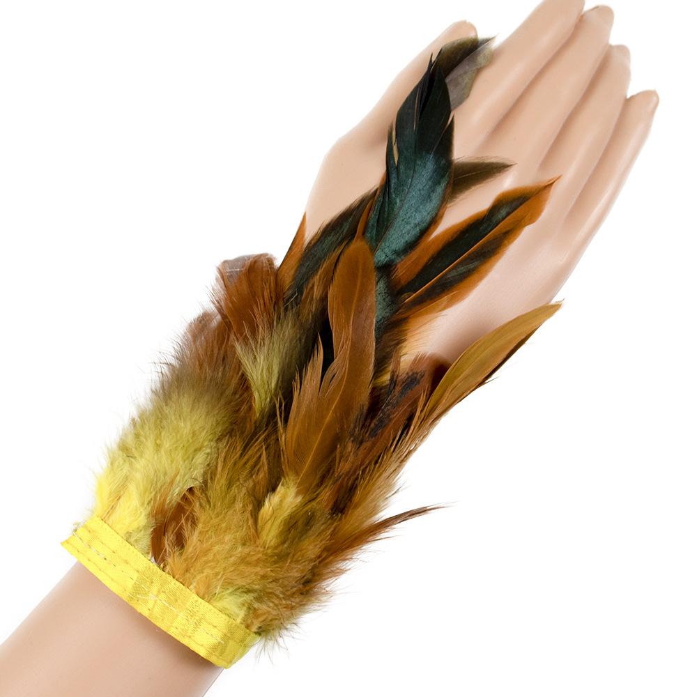 Красочный браслет с перьями и хвостом петуха, украшение, аксессуары для выступления на сцене жёлтый
Красочный браслет с перьями и хвостом петуха, украшение, аксессуары для выступления на сцене жёлтый
