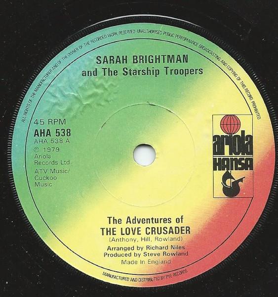 7inch Record SARAH BRIGHTMAN & THE STARSHIP TROO - The Adventures Of The Love Crusader AHA538 Ariola Hansa 1979 UK Dance & Electronica Used
7inch Record SARAH BRIGHTMAN & THE STARSHIP TROO - The Adventures Of The Love Crusader AHA538 Ariola Hansa 1979 UK Dance & Electronica Used