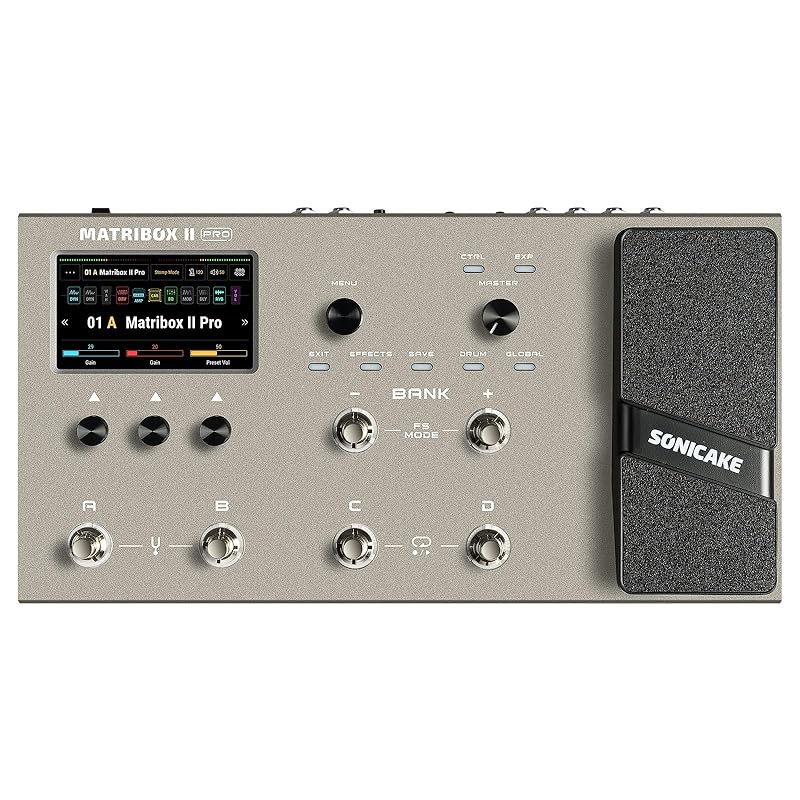 SONICAKE multi effector with expression Over 240 built-in effects amp modeling IR cabinet simulation FX loop MIDI stereo OTG USB audio interface color
SONICAKE multi effector with expression Over 240 built-in effects amp modeling IR cabinet simulation FX loop MIDI stereo OTG USB audio interface color
