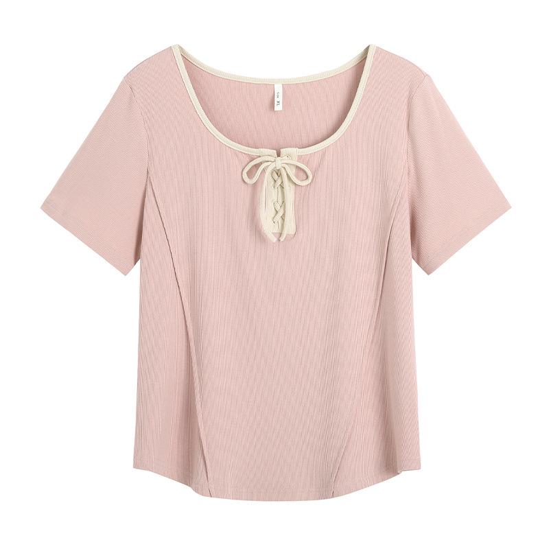 Slightly Curvy Sweet Spicy U-neck High-Waist Short T-Shirt for Women - Summer Collection 3XL (recommended 160-180 jin)
Slightly Curvy Sweet Spicy U-neck High-Waist Short T-Shirt for Women - Summer Collection 3XL (recommended 160-180 jin)