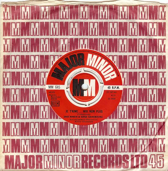 7inch Record JANE BIRKIN & SERGE GAINSBOURG - Je T aime...Moi Non Plus MM645 Major Minor 1969 UK Pop Used
7inch Record JANE BIRKIN & SERGE GAINSBOURG - Je T aime...Moi Non Plus MM645 Major Minor 1969 UK Pop Used