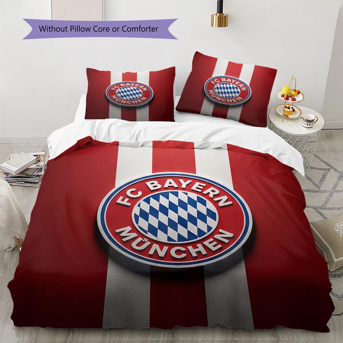 Bayern Munich FC Pattern Bedding Quilt Set Quilt Cover Pillowcase Home Decoration Birthday Gift (1 * duvet cover + 2 * pillowcase, without core) 135x200cm
Bayern Munich FC Pattern Bedding Quilt Set Quilt Cover Pillowcase Home Decoration Birthday Gift (1 * duvet cover + 2 * pillowcase, without core) 135x200cm