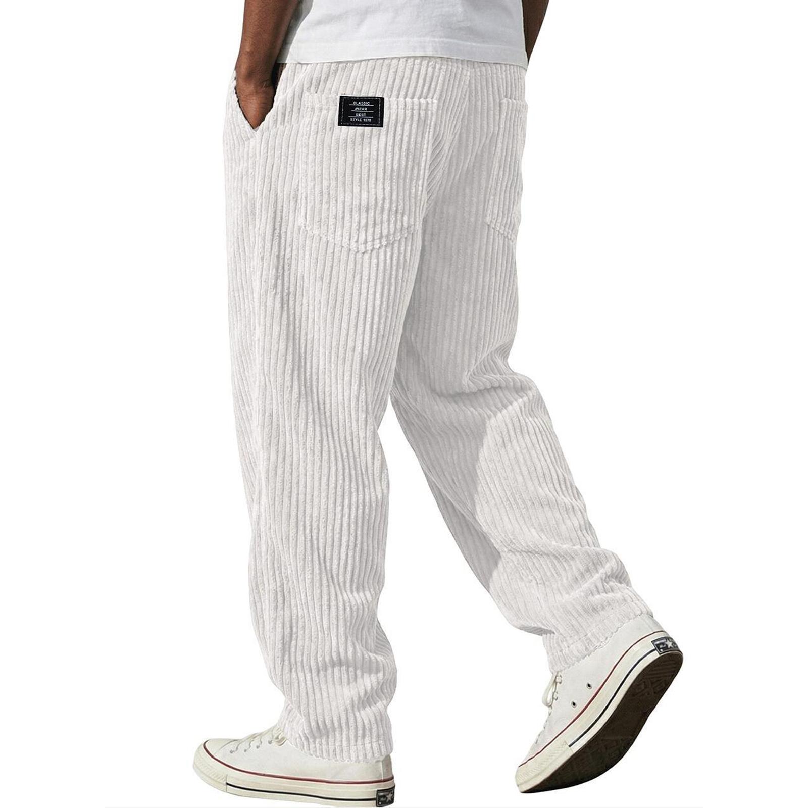 Men s Back-pocket Black-label Loose Straight-fit Casual Pants With Vertical Stripes XL білий
Men s Back-pocket Black-label Loose Straight-fit Casual Pants With Vertical Stripes XL білий