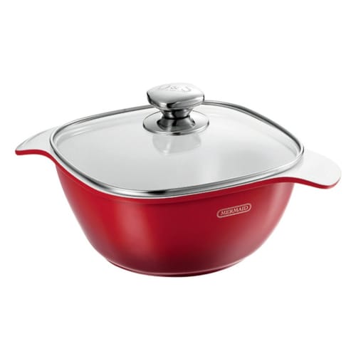 D&S Mermaid Casserole, 20cm, Induction Compatible, White/Red, Ceramic Coating, DSMSC20WHRE
D&S Mermaid Casserole, 20cm, Induction Compatible, White/Red, Ceramic Coating, DSMSC20WHRE