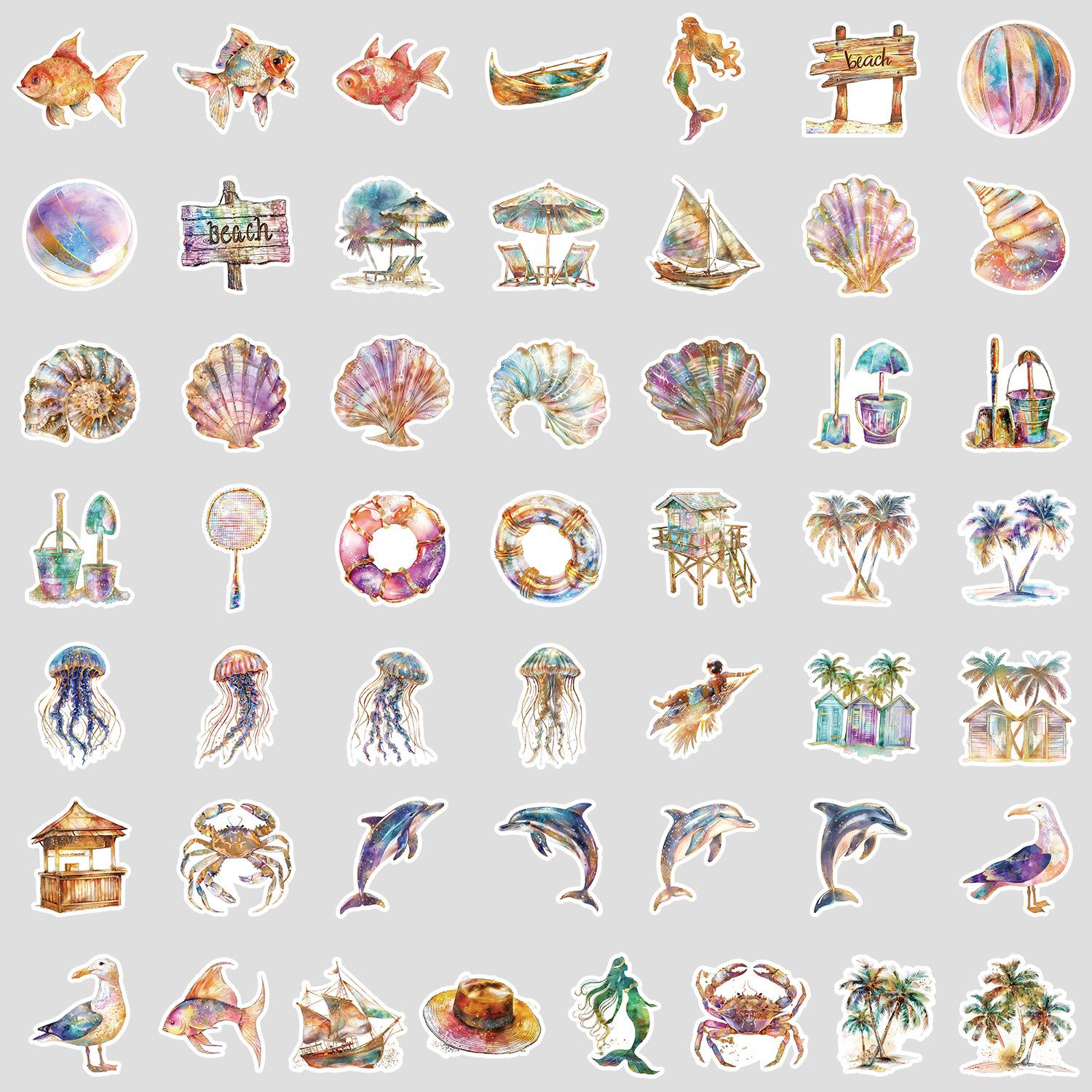 50 Cartoon Beach Series Graffiti Stickers Water Cup Waterproof Decorative Stickers Creative DIY Beach Stickers
50 Cartoon Beach Series Graffiti Stickers Water Cup Waterproof Decorative Stickers Creative DIY Beach Stickers