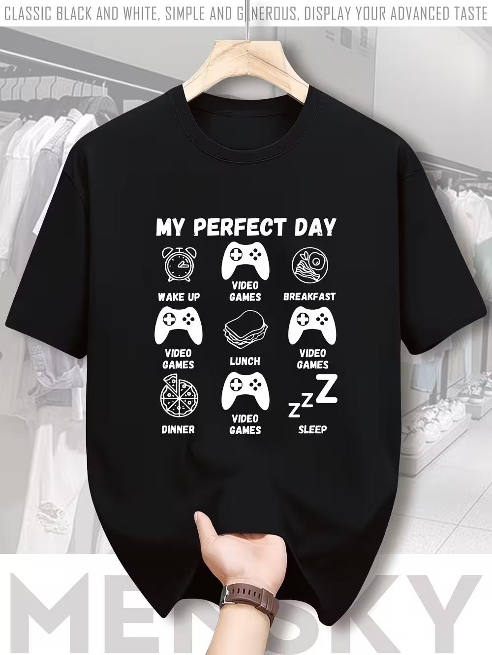 New casual gaming-themed T-shirt - My Day design M
New casual gaming-themed T-shirt - My Day design M