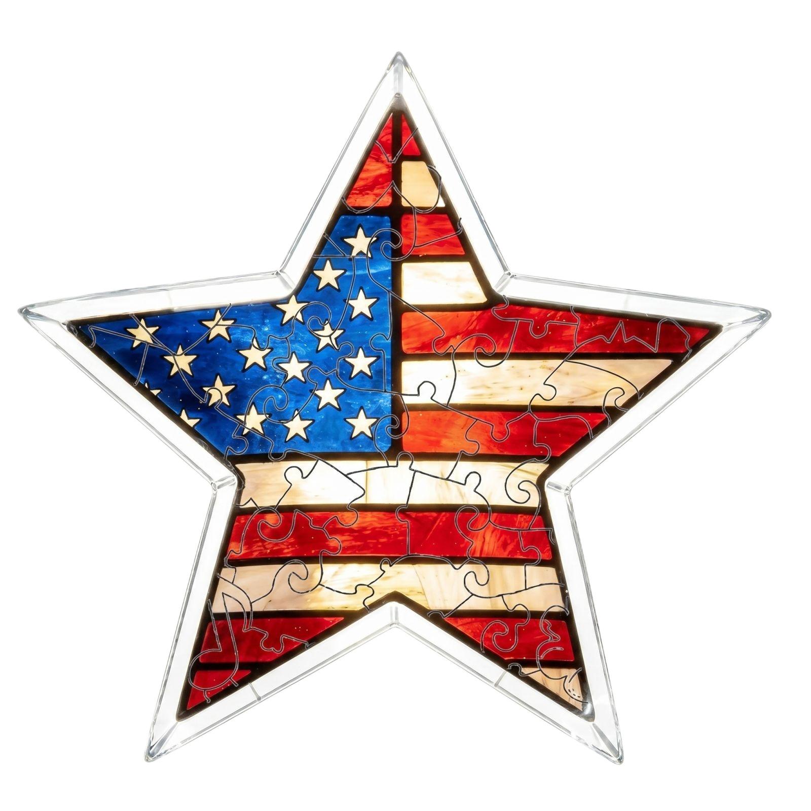 Star Shaped Jigsaw Puzzle with Flag Pattern Durable Acrylic Material Unique Interlocking Pieces for Home Decoration Display one size
Star Shaped Jigsaw Puzzle with Flag Pattern Durable Acrylic Material Unique Interlocking Pieces for Home Decoration Display one size