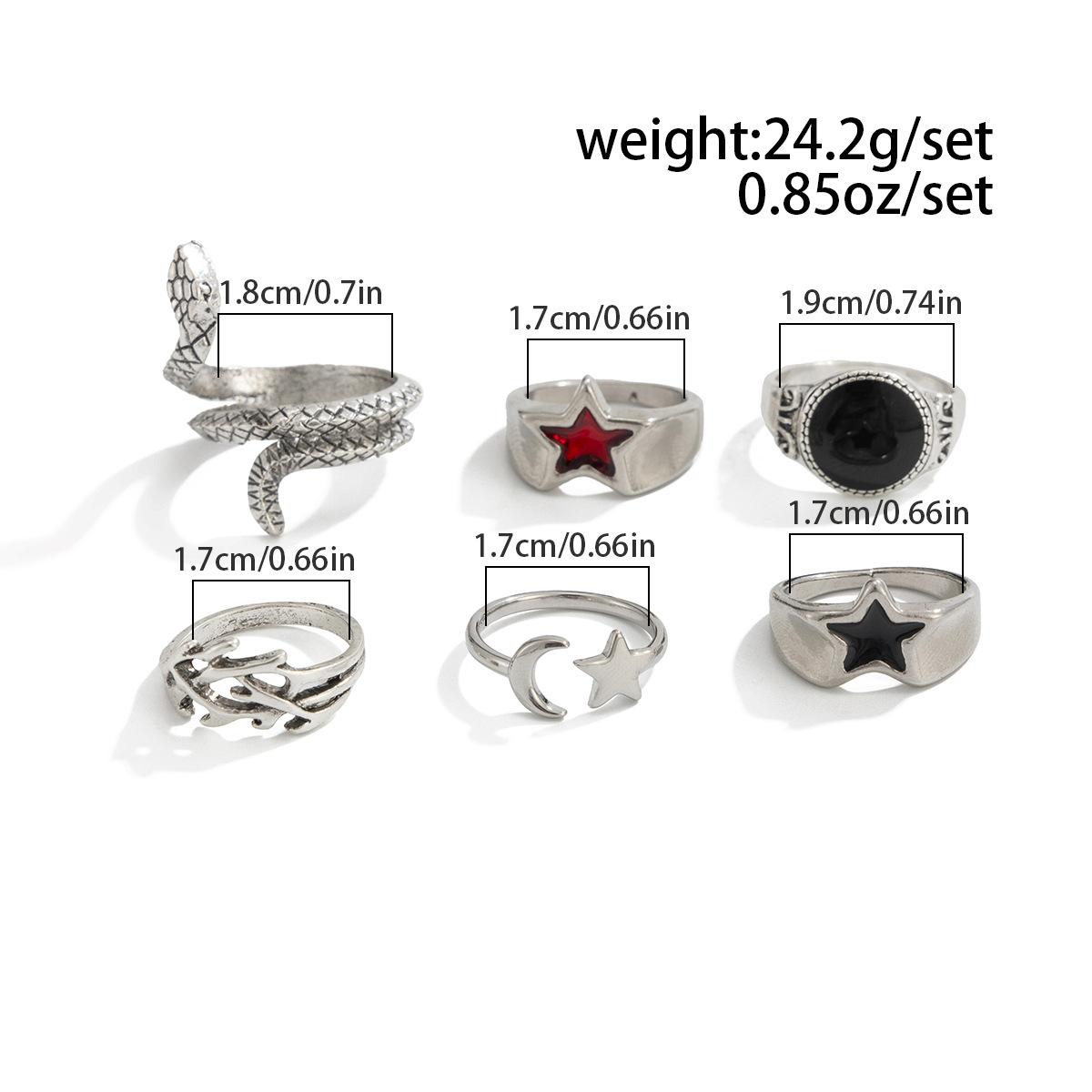 Hip-Hop Personality Oil-Drip Pentagram Ring Men s Trendy Fashion Personality Snake-Shaped Ring Men s Jewelry White K-06695
Hip-Hop Personality Oil-Drip Pentagram Ring Men s Trendy Fashion Personality Snake-Shaped Ring Men s Jewelry White K-06695