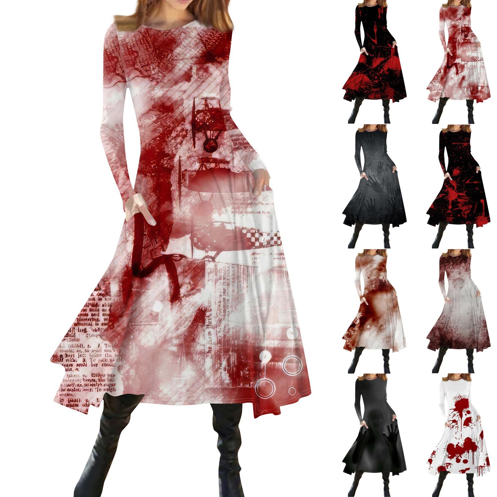 Женская мода Хэллоуин с принтом с круглым вырезом и длинным рукавом Slim Fit Midi Dress
Женская мода Хэллоуин с принтом с круглым вырезом и длинным рукавом Slim Fit Midi Dress