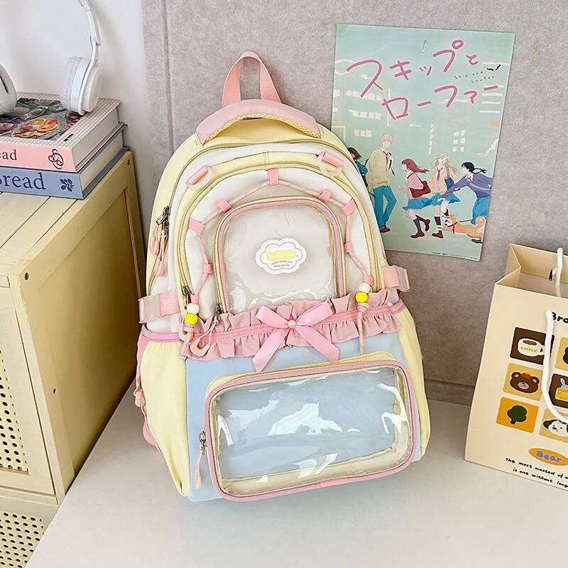New Y2K Cartoon Ita Backpacks Large Capacity Knapsacks Girls Transparent DIY Display Rucksacks Outdoor Fashion Travel Schoolbags 43x30x14cm
New Y2K Cartoon Ita Backpacks Large Capacity Knapsacks Girls Transparent DIY Display Rucksacks Outdoor Fashion Travel Schoolbags 43x30x14cm