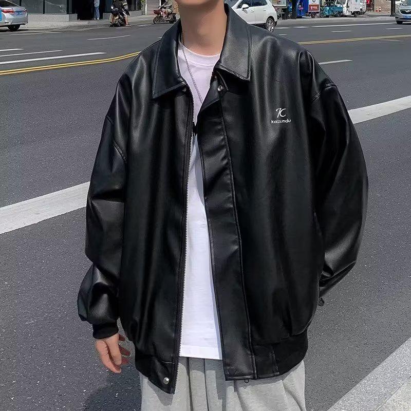 Hong Kong Style Men s High-End Leather Biker Jacket and Suit Set - Trendy Korean Streetwear with Velvet, Perfect for Spring and Autumn Medium
Hong Kong Style Men s High-End Leather Biker Jacket and Suit Set - Trendy Korean Streetwear with Velvet, Perfect for Spring and Autumn Medium