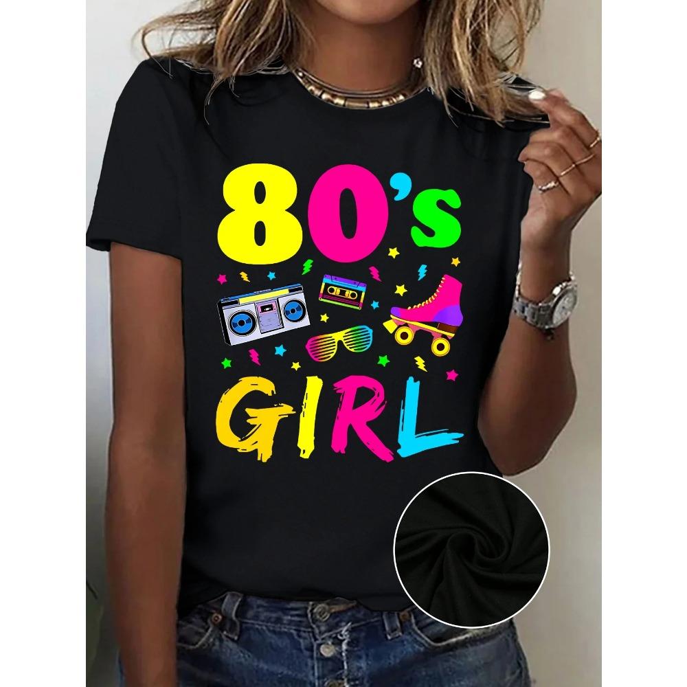 Sleeve Polyester Spandex Blend Crew Neck Medium Stretch Graphic Shirt Girl Retro Radio and Roller Skates Print T-Shirt Casual XS
Sleeve Polyester Spandex Blend Crew Neck Medium Stretch Graphic Shirt Girl Retro Radio and Roller Skates Print T-Shirt Casual XS