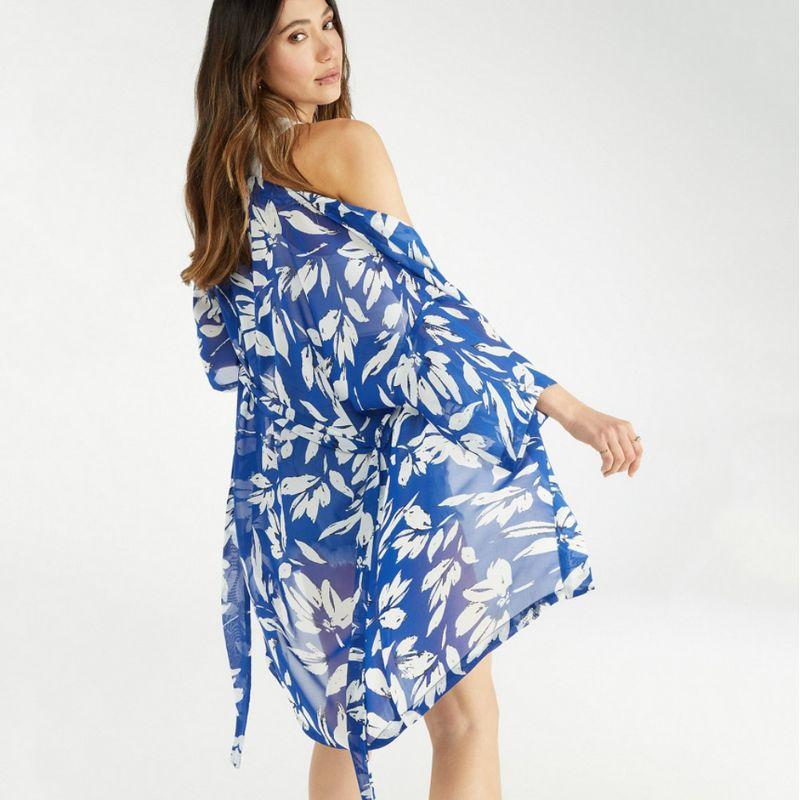 Classy Colors Elegant Drawstring Slim-Fit Short-Sleeved Chiffon Shirt Sun Protection Outer Wear Blue White Flower M/L
Classy Colors Elegant Drawstring Slim-Fit Short-Sleeved Chiffon Shirt Sun Protection Outer Wear Blue White Flower M/L