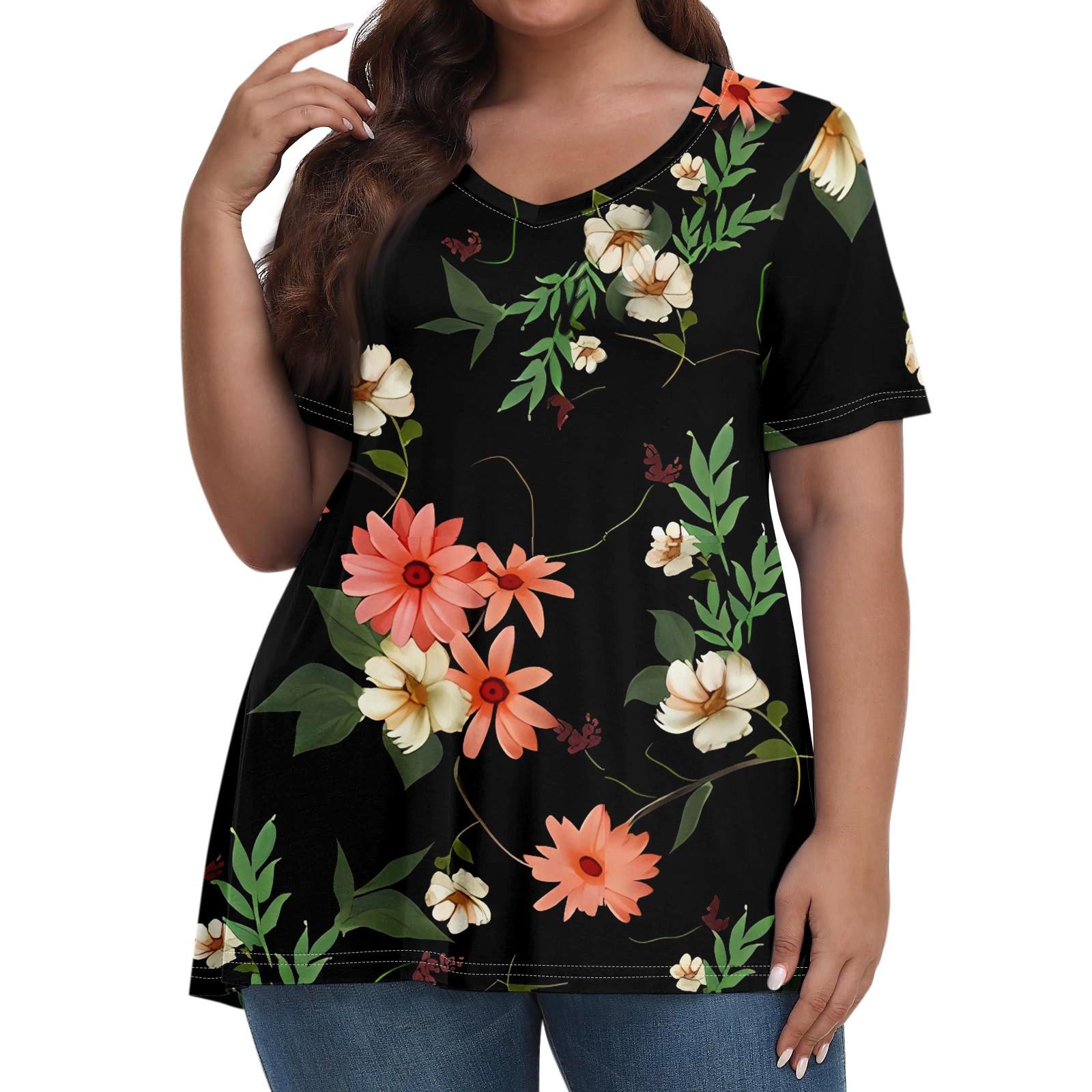 Женские топы больших размеров, шорты с рукавами, рубашки с V-образным вырезом, повседневная одежда, топы с принтами XXXXL зелёный
Женские топы больших размеров, шорты с рукавами, рубашки с V-образным вырезом, повседневная одежда, топы с принтами XXXXL зелёный