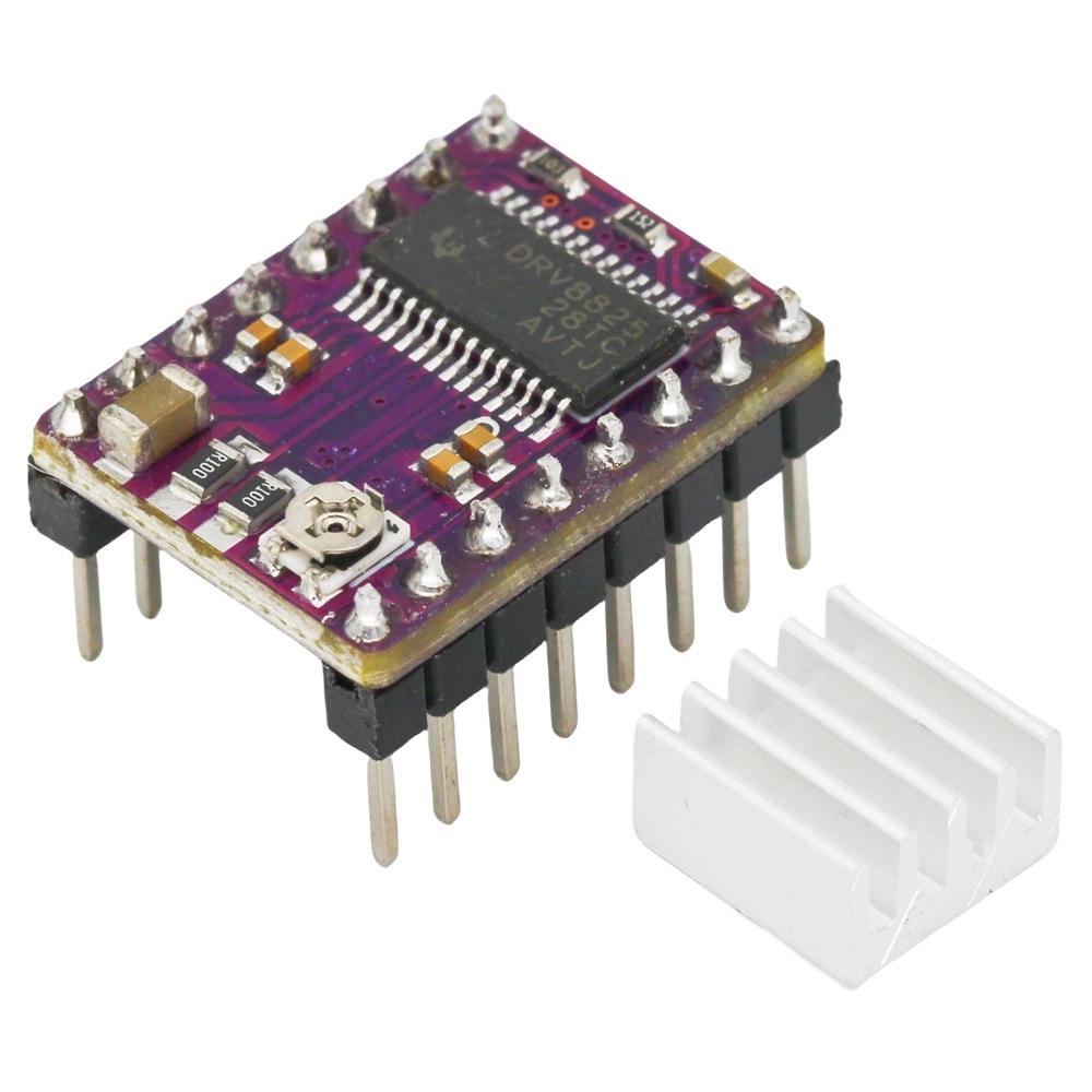 Детали 3D-принтера StepStick A4988 DRV8825 Модуль драйвера шагового двигателя с радиатором Reprap RAMPS 1.4 Совместимость с Arduino
Детали 3D-принтера StepStick A4988 DRV8825 Модуль драйвера шагового двигателя с радиатором Reprap RAMPS 1.4 Совместимость с Arduino