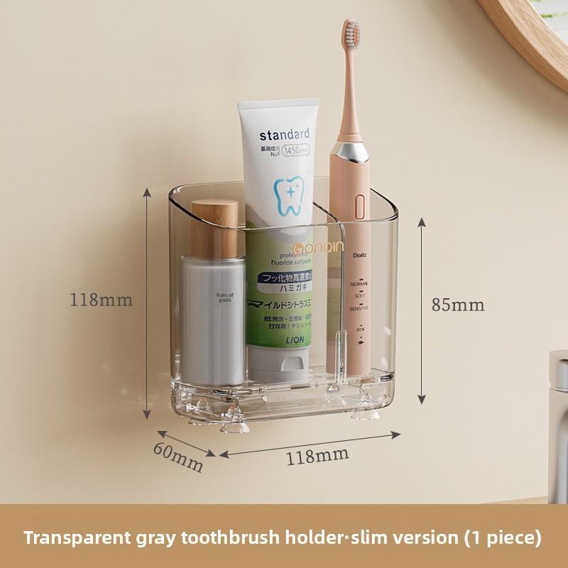 Electric Toothbrush Storage Rack, Wall-mounted Bathroom Toothpaste and Toothbrush Storage Rack Without Drilling Slim version сірий
Electric Toothbrush Storage Rack, Wall-mounted Bathroom Toothpaste and Toothbrush Storage Rack Without Drilling Slim version сірий