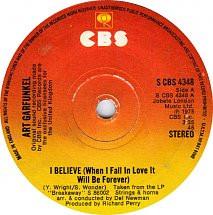 7inch Record ART GARFUNKEL I Believe When I Fall In Love It W SCBS4348 CBS 1976 UK CountryFolk Used
7inch Record ART GARFUNKEL I Believe When I Fall In Love It W SCBS4348 CBS 1976 UK CountryFolk Used