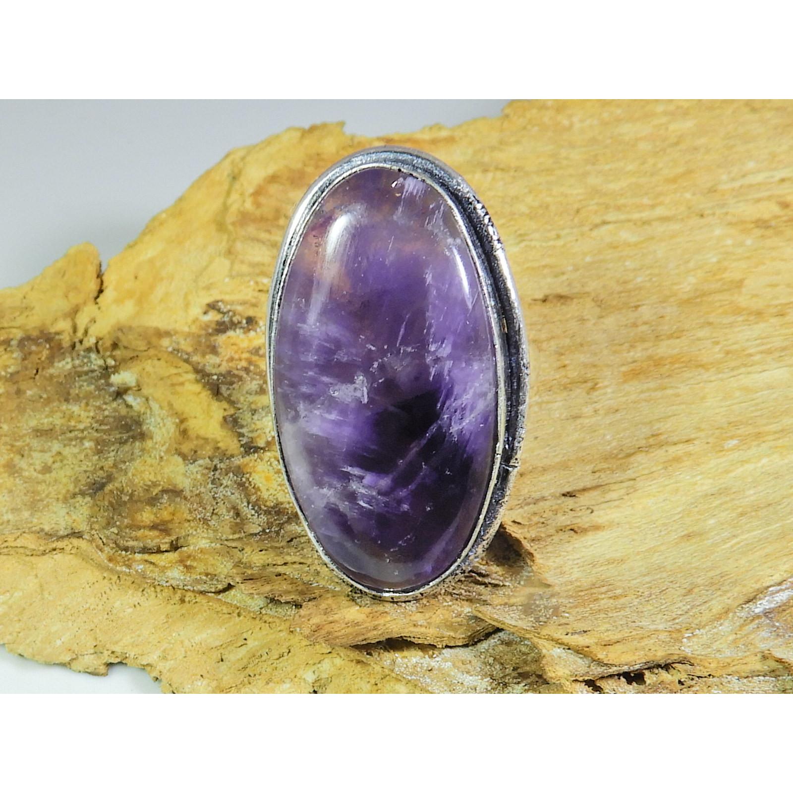 Natural Amethyst Lace agate 925 Solid Sterling Silver Ring Size US-6.5 PG-243
Natural Amethyst Lace agate 925 Solid Sterling Silver Ring Size US-6.5 PG-243