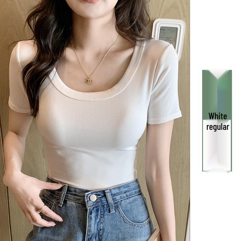 H521 Women s Short Sleeve Solid Color T-shirt - Versatile Slim Fit, Comfortable & Breathable for Spring/Summer. XL (fits 60-70 kg) белый
H521 Women s Short Sleeve Solid Color T-shirt - Versatile Slim Fit, Comfortable & Breathable for Spring/Summer. XL (fits 60-70 kg) белый