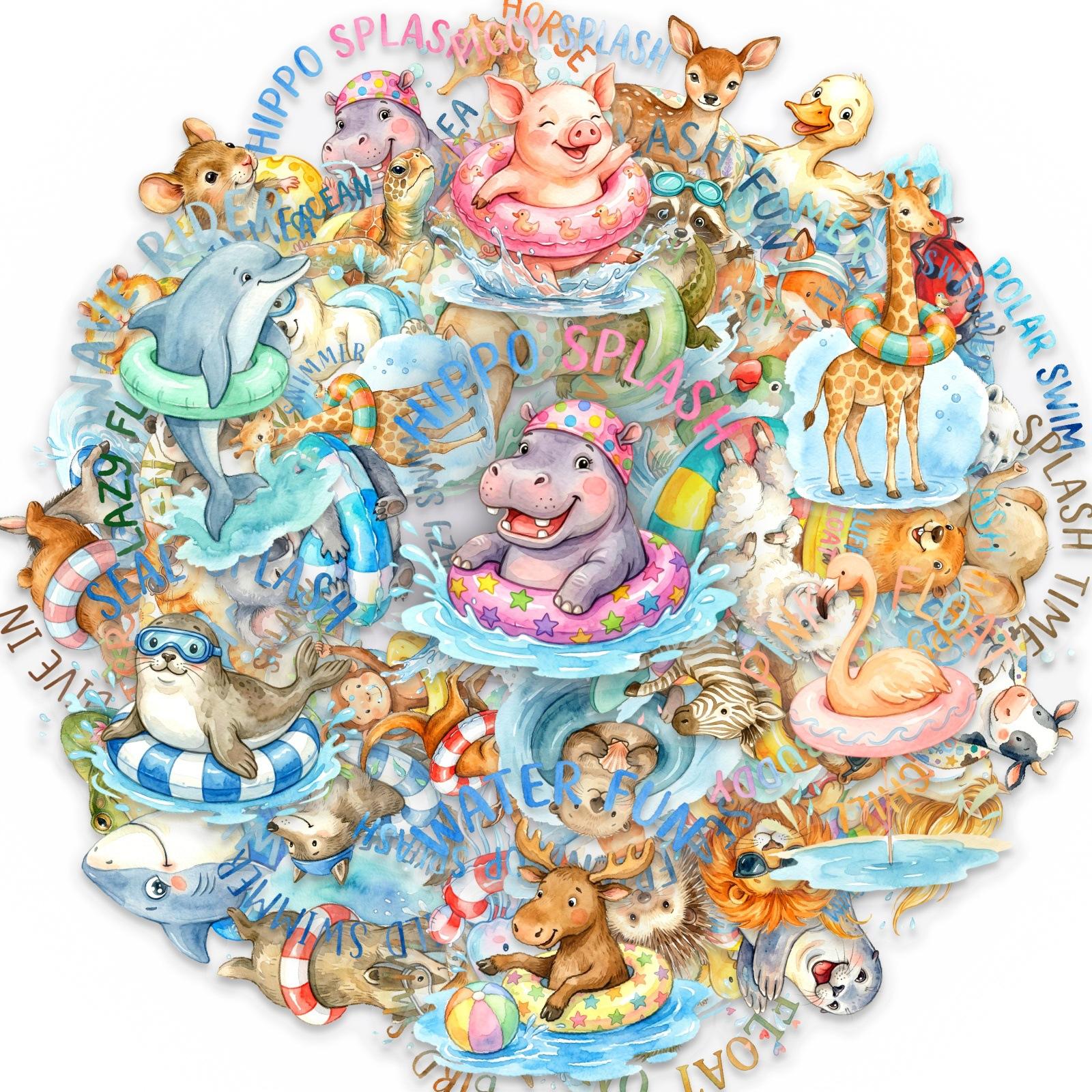 50 Pet Animal Swimming Watercolor Stickers Hand Account Decorative Materials Stickers Stickers Can Be Ordered
50 Pet Animal Swimming Watercolor Stickers Hand Account Decorative Materials Stickers Stickers Can Be Ordered