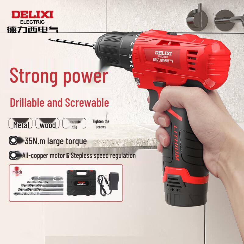 Delixi Electric 12V Cordless Lithium-ion Drill CN plug (adapter included)
Delixi Electric 12V Cordless Lithium-ion Drill CN plug (adapter included)
