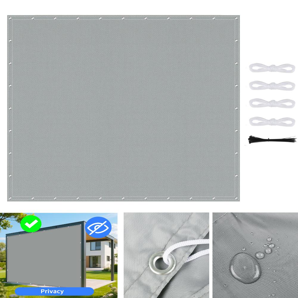 Pergola Sun Shade Sail with Grommets Waterproof Shade Cloth 95% UV Resistant Garden Canopy Privacy Screen Camping Shade Cover 2*2M сірий
Pergola Sun Shade Sail with Grommets Waterproof Shade Cloth 95% UV Resistant Garden Canopy Privacy Screen Camping Shade Cover 2*2M сірий