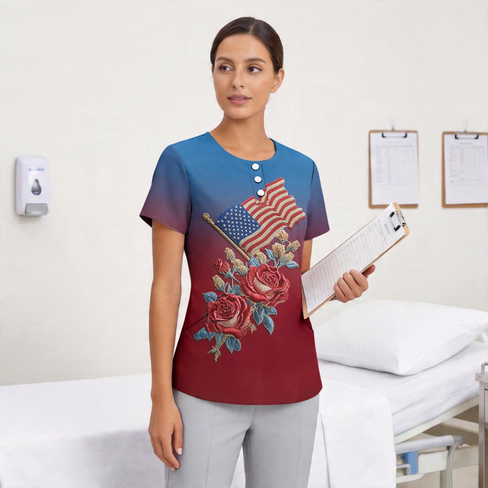 Womens Short Sleeve Henley Shirt with 250 Years Letter Print Button Front Casual Loose Fit Top for Everyday Wear M
Womens Short Sleeve Henley Shirt with 250 Years Letter Print Button Front Casual Loose Fit Top for Everyday Wear M