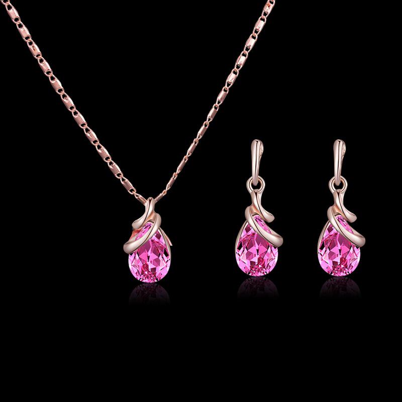 Комплект из ожерелья и серег с каплями воды из розового драгоценного камня – Европейские и американские свадебные украшения
Комплект из ожерелья и серег с каплями воды из розового драгоценного камня – Европейские и американские свадебные украшения