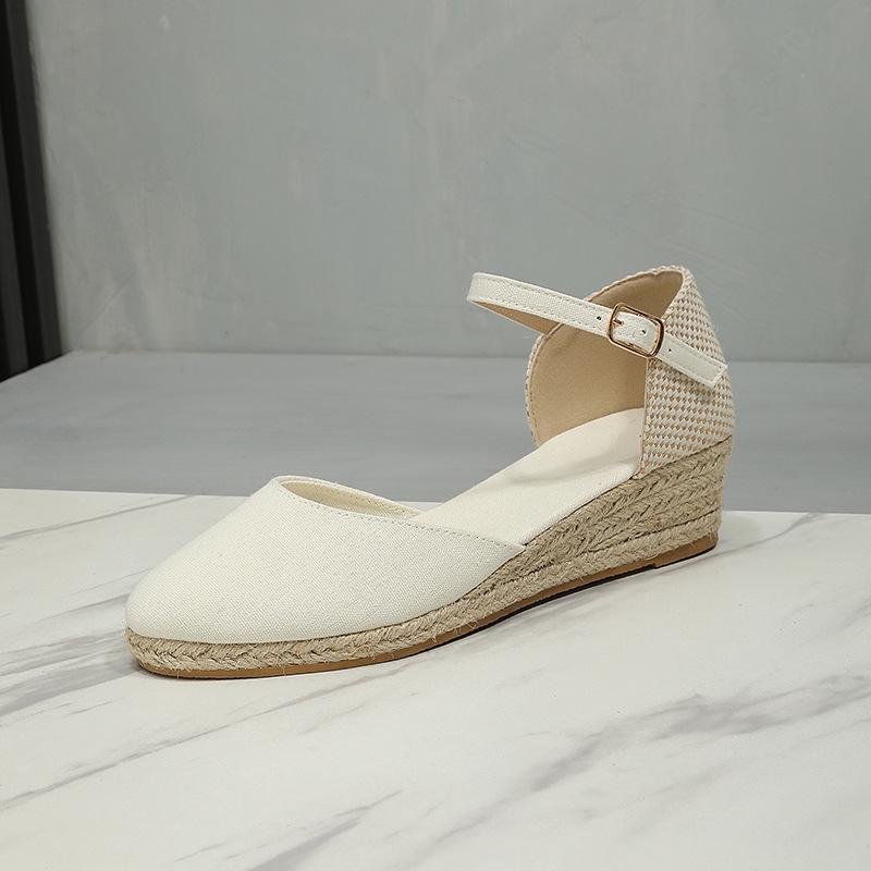 New summer fashion wedge heel sandals women s bag head hemp woven single shoes ESPADRILLES WEDGES 35 белый
New summer fashion wedge heel sandals women s bag head hemp woven single shoes ESPADRILLES WEDGES 35 белый