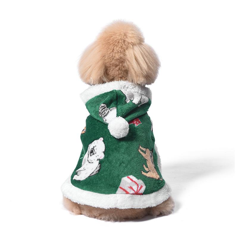 New pet Christmas cape cape dog suit dog halloween teddy dog suit flannel dog cape hooded L зелений
New pet Christmas cape cape dog suit dog halloween teddy dog suit flannel dog cape hooded L зелений