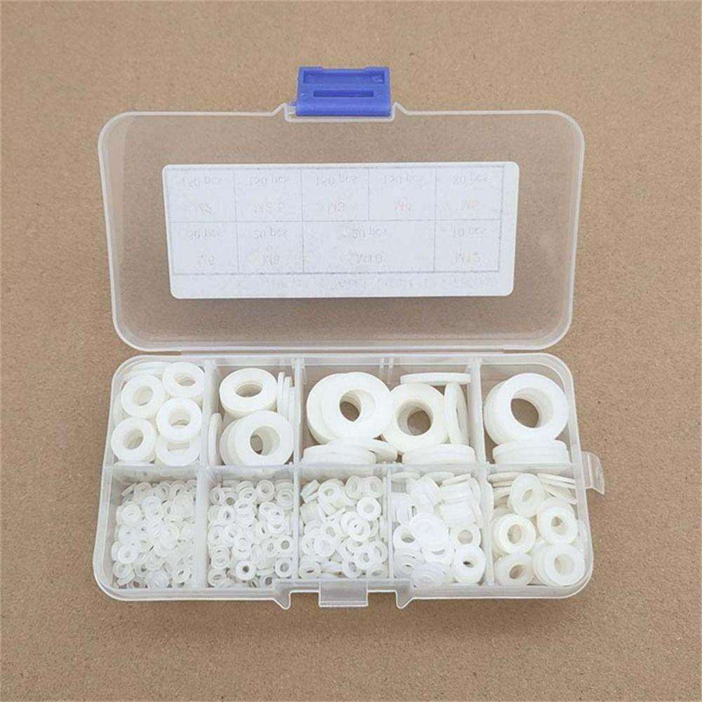 780Pcs White Nylon Washers M2 M2.5 M3 M4 M5 M6 M8 M10 M12 Flat Washers Assortment Kit Machinery
780Pcs White Nylon Washers M2 M2.5 M3 M4 M5 M6 M8 M10 M12 Flat Washers Assortment Kit Machinery