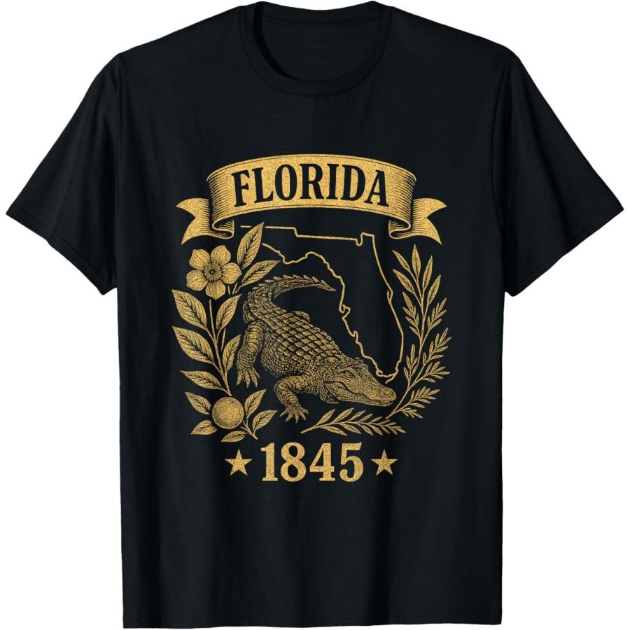Florida 1845 Vintage Alligator Throwback Florida Lover T-Shirt XXXXXL чорний
Florida 1845 Vintage Alligator Throwback Florida Lover T-Shirt XXXXXL чорний