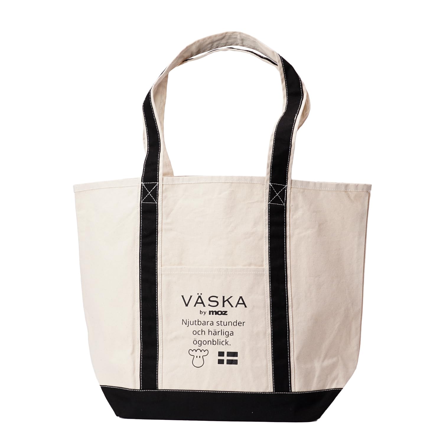 Сумка-тоут VASKA by moz, Большая, Вместительная, Нордический, Дизайн со шведским лосем, Женская, Хлопчатобумажная ткань, Хлопок, Плотная, VSCE-03B, Ночной черный
Сумка-тоут VASKA by moz, Большая, Вместительная, Нордический, Дизайн со шведским лосем, Женская, Хлопчатобумажная ткань, Хлопок, Плотная, VSCE-03B, Ночной черный