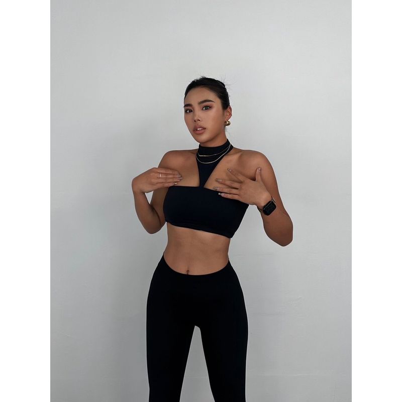 With Chest Pad Halterneck off-the-Shoulder Sexy Beauty Back Workout Clothes S Black
With Chest Pad Halterneck off-the-Shoulder Sexy Beauty Back Workout Clothes S Black