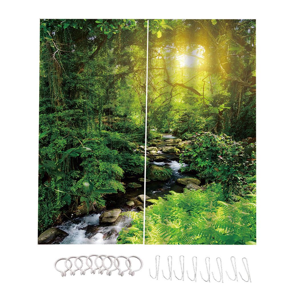 Pack of 2 Window Curtains Wall Hanging Waterproof Tropical Rainforest Pattern Decoration Drapes for Living Room Bedroom Bathroom
Pack of 2 Window Curtains Wall Hanging Waterproof Tropical Rainforest Pattern Decoration Drapes for Living Room Bedroom Bathroom