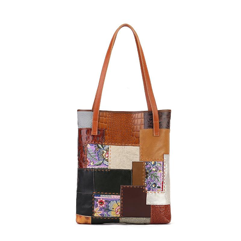 Handmade Cowhide Women s Bag, Retro Splicing, Large Capacity Tote Bag, Leather Simple Handbag, Contrasting Color Commuting Shoulder Bag
Handmade Cowhide Women s Bag, Retro Splicing, Large Capacity Tote Bag, Leather Simple Handbag, Contrasting Color Commuting Shoulder Bag