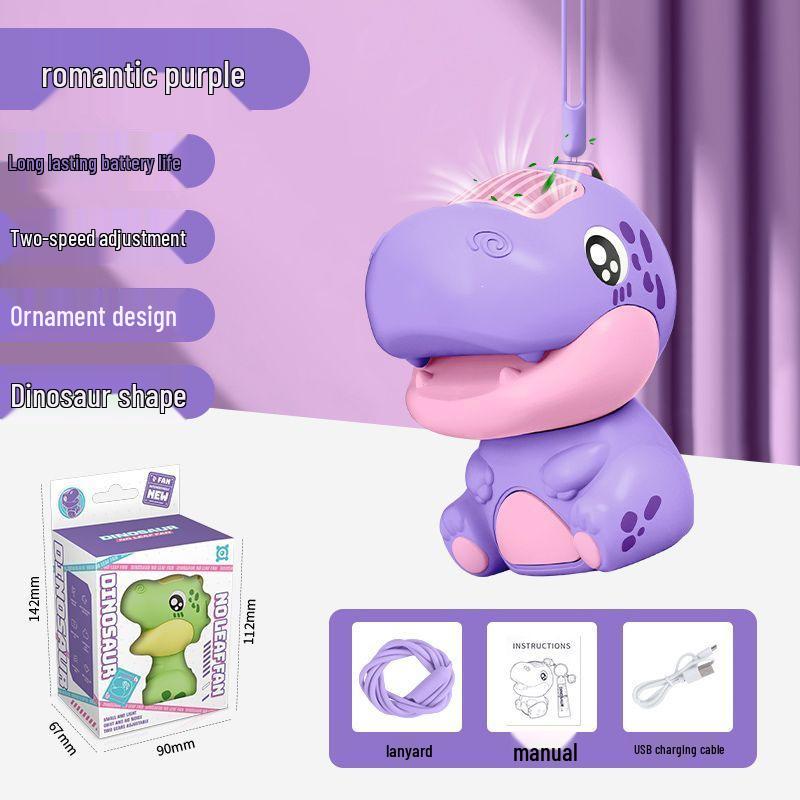 Dinosaur Lanyard Rechargeable Silent Mini Neck-Hanging Handheld Fan for Kids Neck-hanging Version
Dinosaur Lanyard Rechargeable Silent Mini Neck-Hanging Handheld Fan for Kids Neck-hanging Version