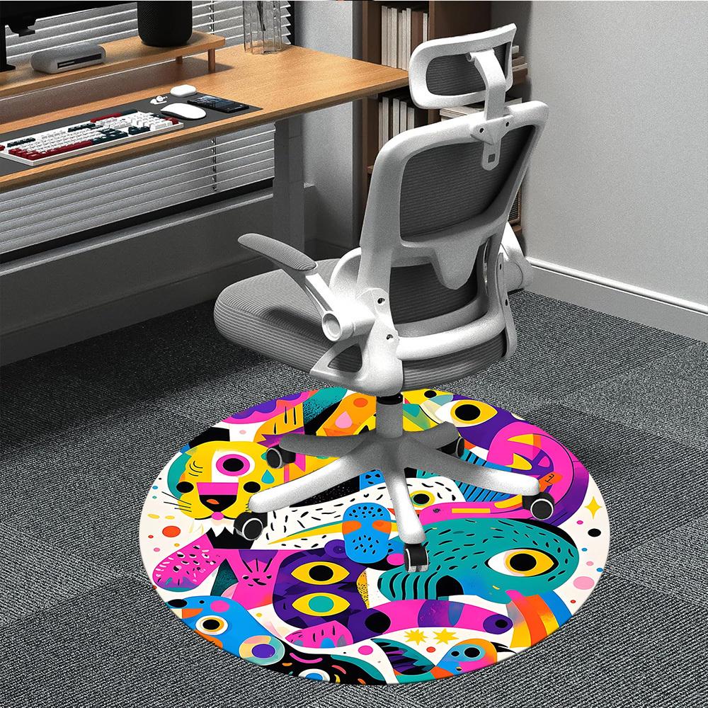 1pc Abstract Animals Office Round Area Rug, Indoor Mat Suitable ForOffice, Under Office Chairs Bedroom Living Room Home Decor, Room Deco T108 80cm by 80cm
1pc Abstract Animals Office Round Area Rug, Indoor Mat Suitable ForOffice, Under Office Chairs Bedroom Living Room Home Decor, Room Deco T108 80cm by 80cm