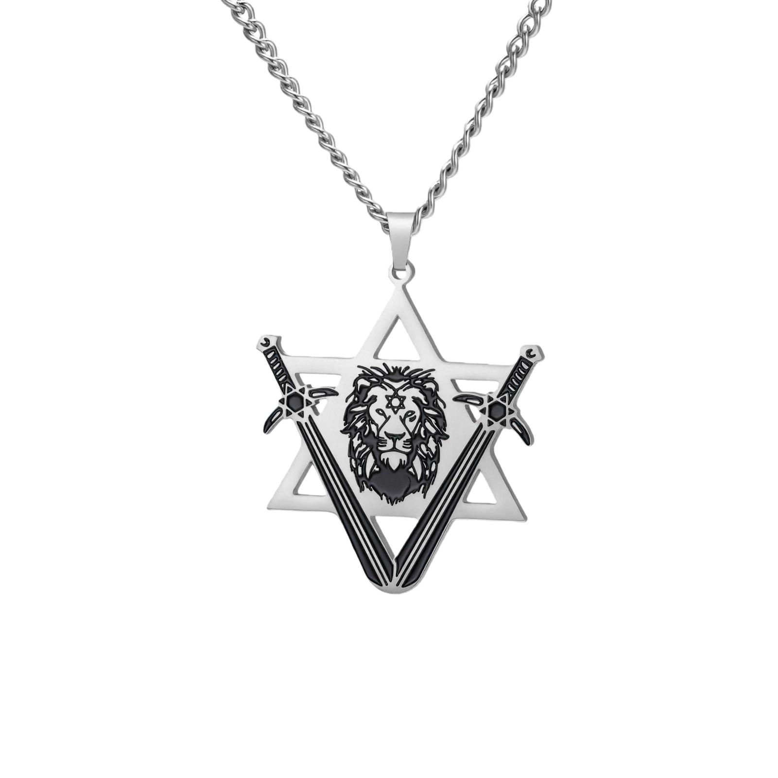 LIKGREAT Hexagram Lion Head Necklace Star of David Charm Witchy Protection Power Jewelry for Men Women Leo Gift Talisman
LIKGREAT Hexagram Lion Head Necklace Star of David Charm Witchy Protection Power Jewelry for Men Women Leo Gift Talisman