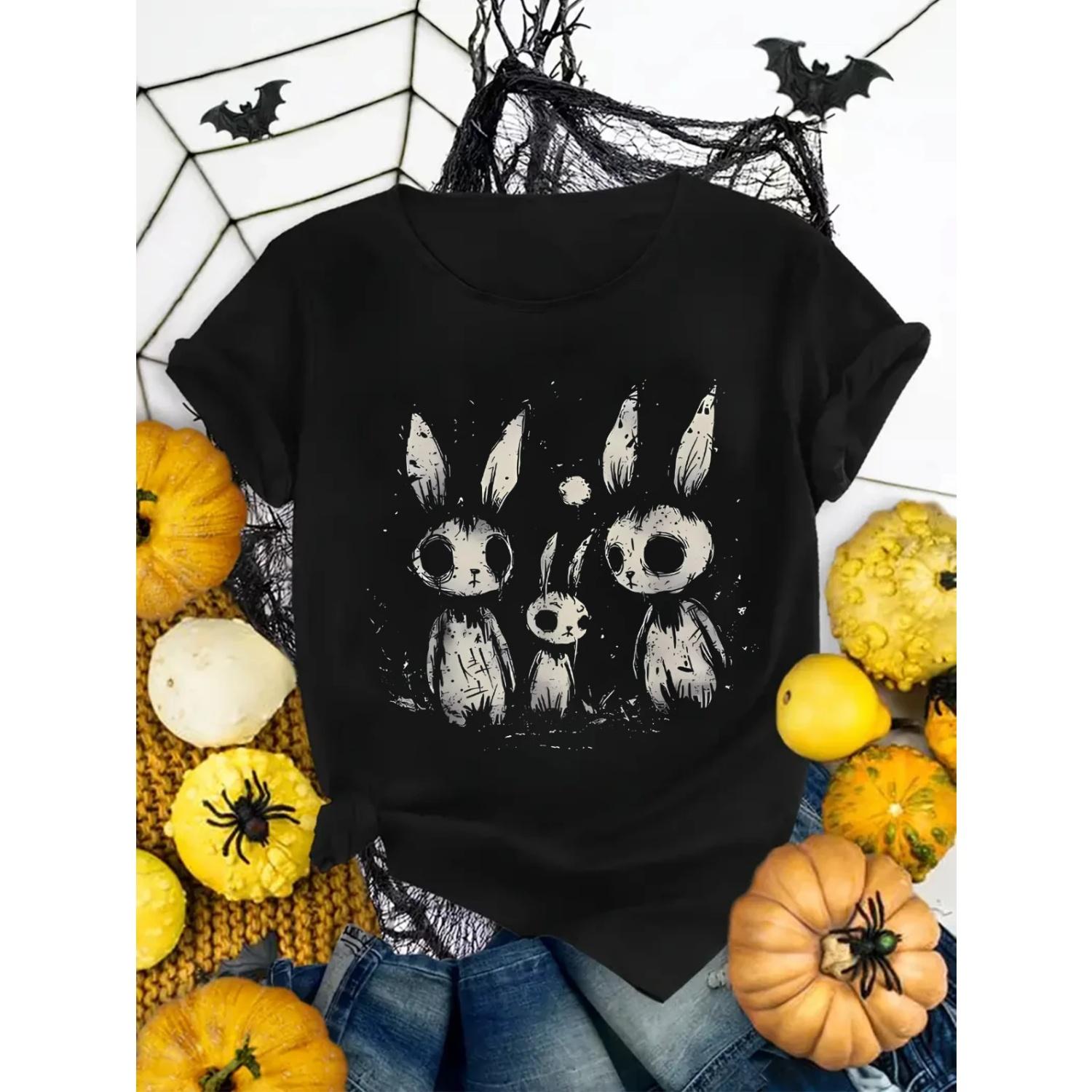 Summer Women s Casual T-Shirt Round Neck Short Sleeve Black withCartoon Rabbit Family Print Comfort Fit Machine Washable XXXXXL чорний
Summer Women s Casual T-Shirt Round Neck Short Sleeve Black withCartoon Rabbit Family Print Comfort Fit Machine Washable XXXXXL чорний