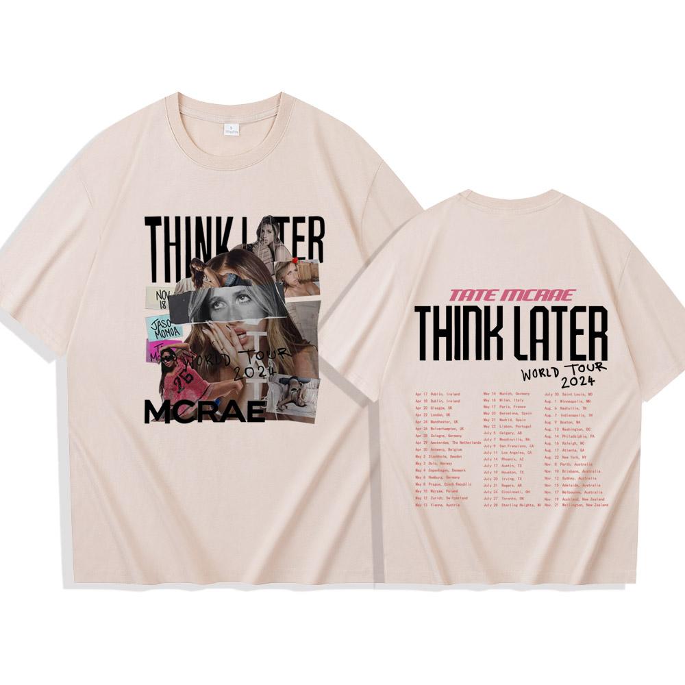 Tate Mcrae The Think Later World Tour 2024 Tour Футболки Унисекс Harajuku O-образный вырез с коротким рукавом Футболки для фанатов L
Tate Mcrae The Think Later World Tour 2024 Tour Футболки Унисекс Harajuku O-образный вырез с коротким рукавом Футболки для фанатов L