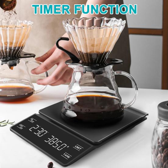 Coffee Scale with Timer 0.1G/3Kg 3 Units High Precision LCD Display Electronic Pour Over Drip Espresso Scale Cooking Baking Digital Tea Food Scale чорний
Coffee Scale with Timer 0.1G/3Kg 3 Units High Precision LCD Display Electronic Pour Over Drip Espresso Scale Cooking Baking Digital Tea Food Scale чорний