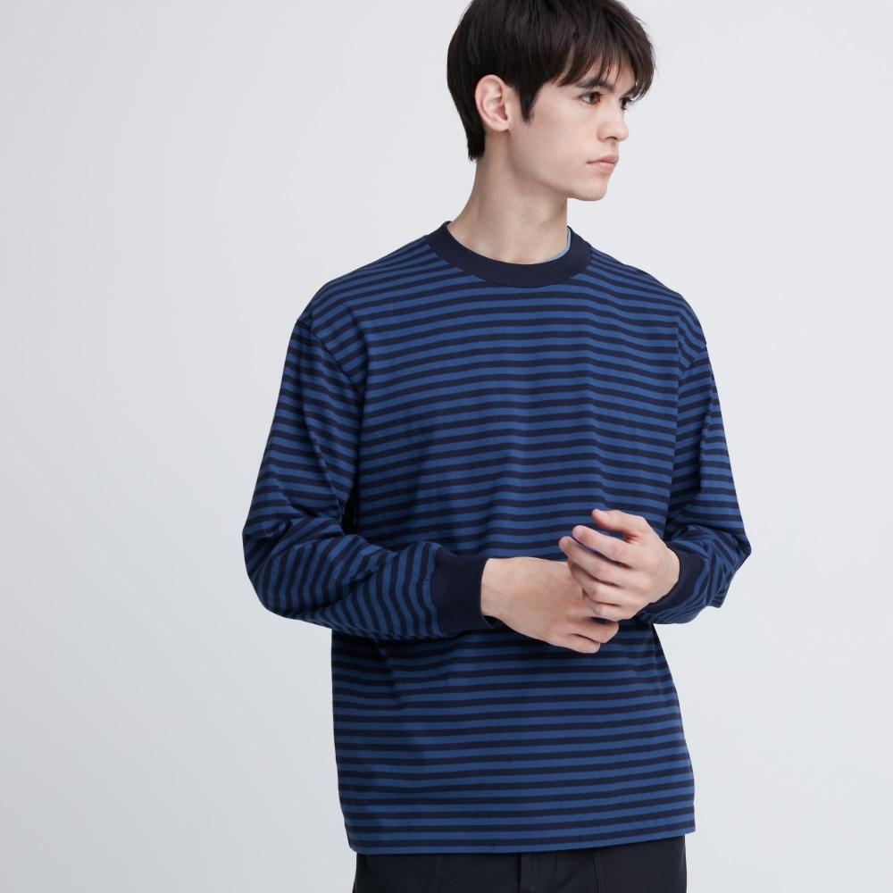 UNIQLO JAPAN Полосатая футболка с круглым вырезом из стираного хлопка с длинными рукавами
UNIQLO JAPAN Полосатая футболка с круглым вырезом из стираного хлопка с длинными рукавами