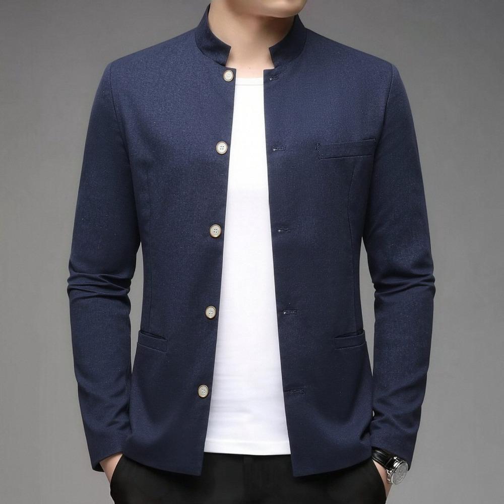 Men s Casual Stand-up Collar Coat, Fitted Mao-style Jacket S тёмно-синий
Men s Casual Stand-up Collar Coat, Fitted Mao-style Jacket S тёмно-синий