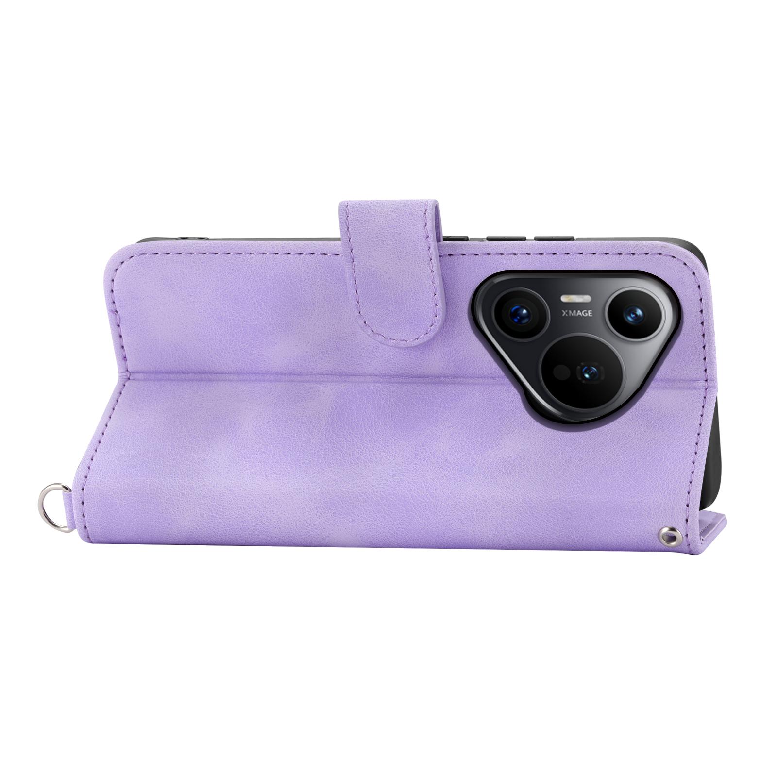 For Huawei Pura 70 Case Wallet Flower Pattern PU Leather Phone Cover with Crossbody Strap Light Purple
For Huawei Pura 70 Case Wallet Flower Pattern PU Leather Phone Cover with Crossbody Strap Light Purple