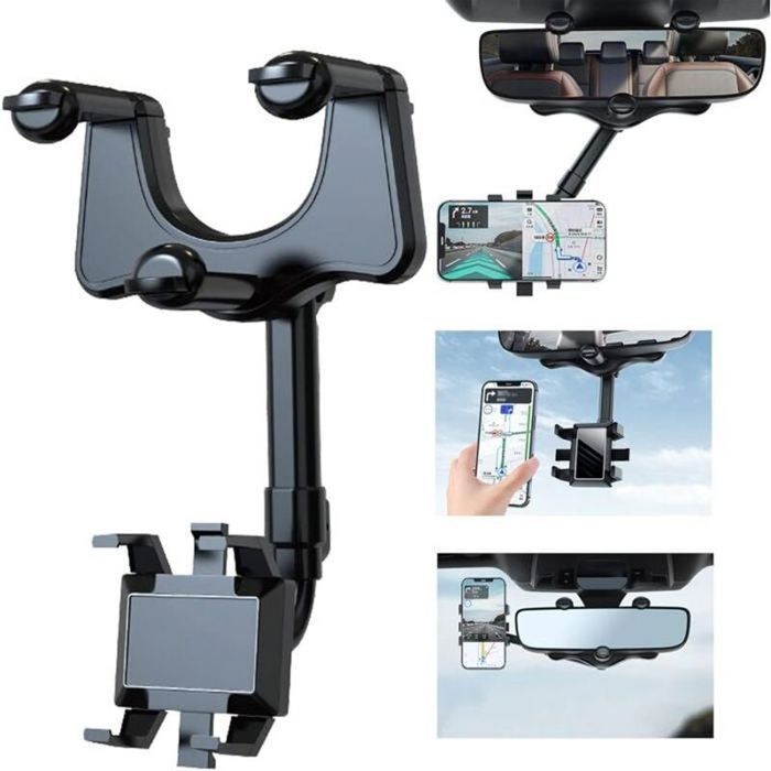 Support téléphone voiture rétroviseur rotatif et rétractable 360 pour tous smartphones compatible iPhone Samsung
Support téléphone voiture rétroviseur rotatif et rétractable 360 pour tous smartphones compatible iPhone Samsung