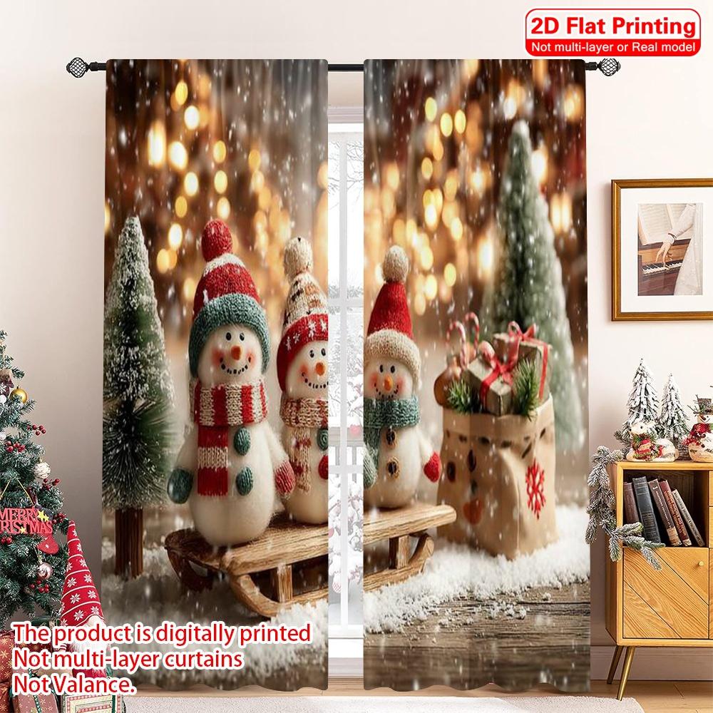 2pcs 2D flat printing Merry Christmas Window Curtains Snowmen Trees Polyester Without Electricity Festive Curtains for Holiday 100*130 Rod Pocket 1pcs
2pcs 2D flat printing Merry Christmas Window Curtains Snowmen Trees Polyester Without Electricity Festive Curtains for Holiday 100*130 Rod Pocket 1pcs