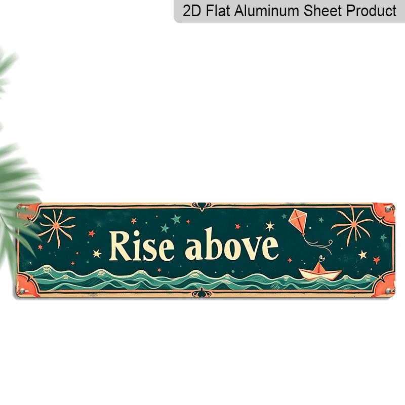 2D Flat, Vintage Text Rise Above with A Kite and Boat. Aluminium Decorative Sign - 15.75X3.94inch Sign for Home, Bar, Cafe, Garage Decor - Rustic 40cm x 10cm
2D Flat, Vintage Text Rise Above with A Kite and Boat. Aluminium Decorative Sign - 15.75X3.94inch Sign for Home, Bar, Cafe, Garage Decor - Rustic 40cm x 10cm